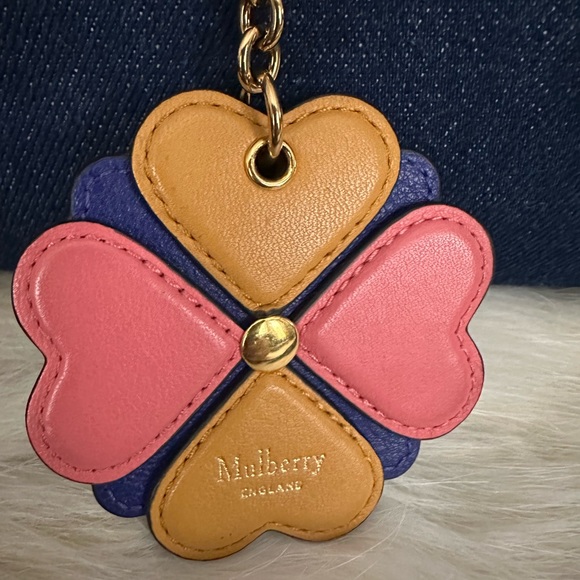 Authentic MULBERRY IRIS Bag in blue denim and leather trim SMALL plus key ring - Picture 4 of 16